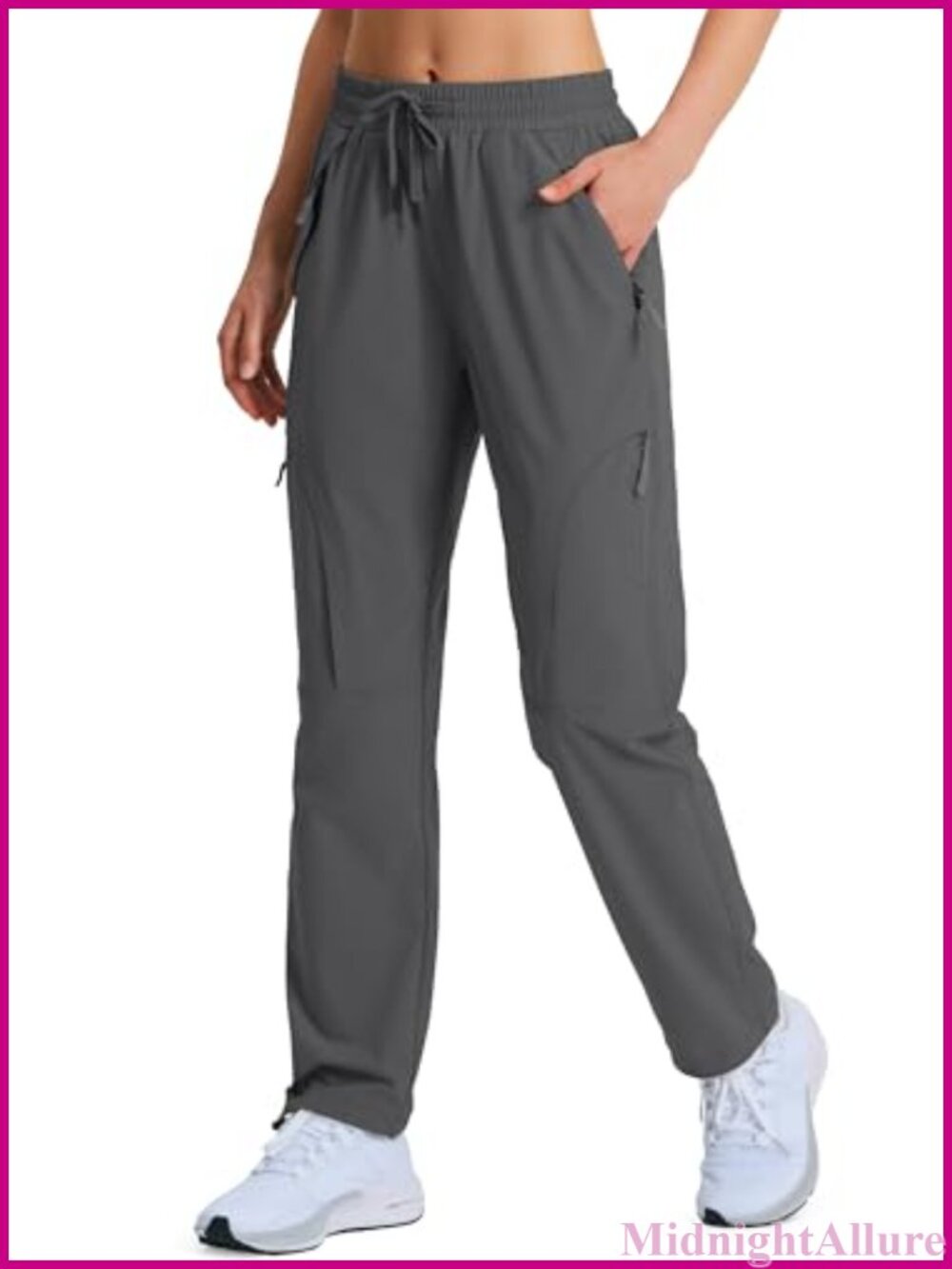 Lightweight Quick Dry Hiking Cargo Pants Zipper Pockets UPF 50+